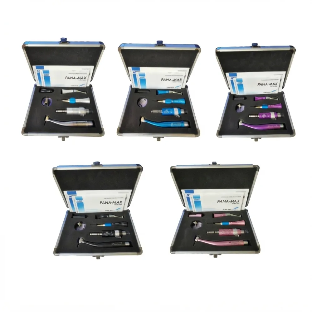 KIT ESTUDIANTE MICRO MOTOR+PIEZA RECTA+CONTRA ÁGUNLO+PIEZA DE MANO PUSH BOTTOM CON LUZ LED
