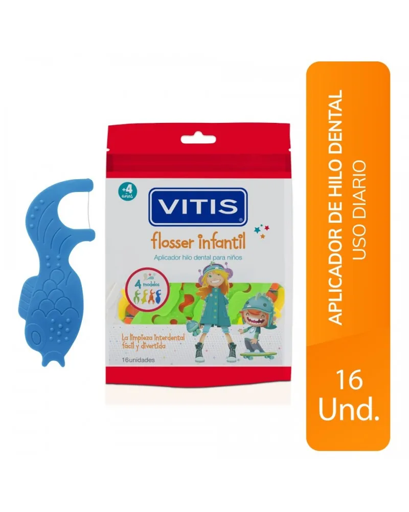 Hilo Dental Flosser Infantil X 16und - Vitis