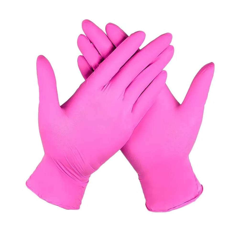 GUANTE NITRILO FUCSIA